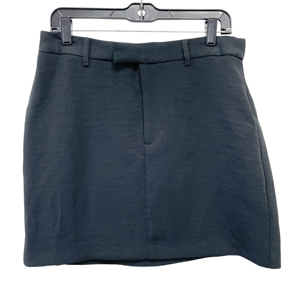 A New Day Women's Black Tailored Elastic Back A Line Mini Skirt Size Medium